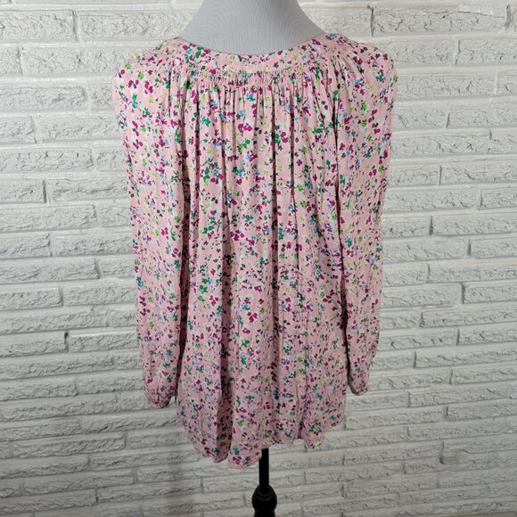 Crown Ivy Womens Top XXL Plus 3/4 Sleeve Pink Green Floral Casual FLO269E - Picture 6 of 10
